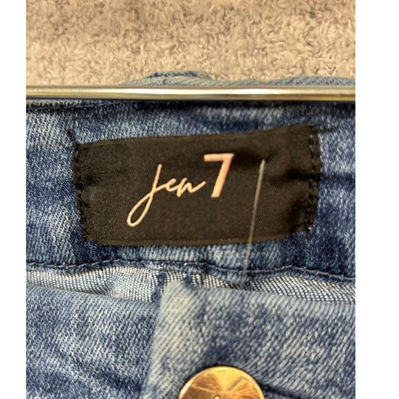 Jen 7 Women's Ankle Straight Blue Jeans Size 6 #64628 - Picture 3 of 4